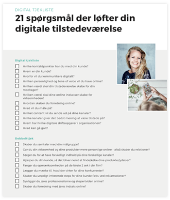 digital tjekliste der vil løfte din digitale tilstedeværelse